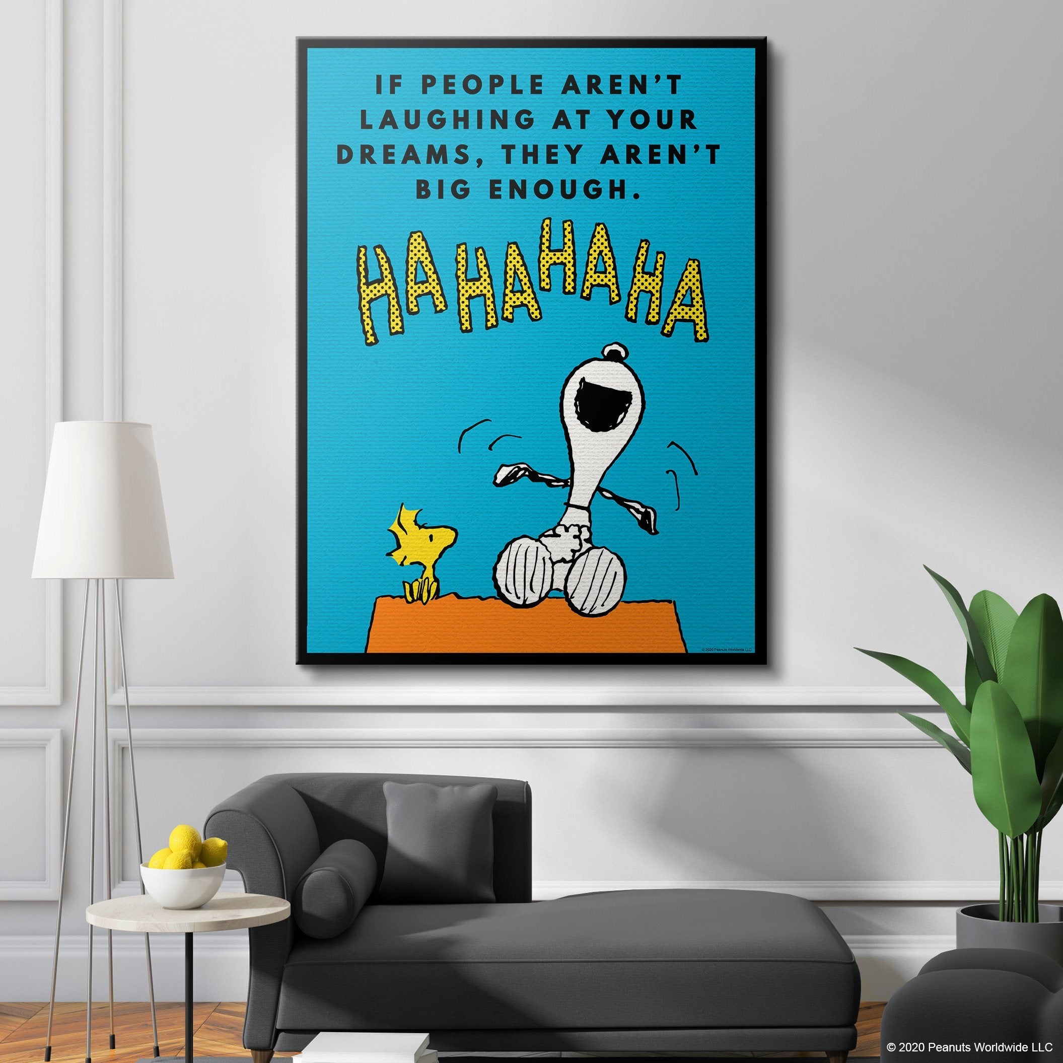 Peanuts Dream Big 8x8 Canvas Print